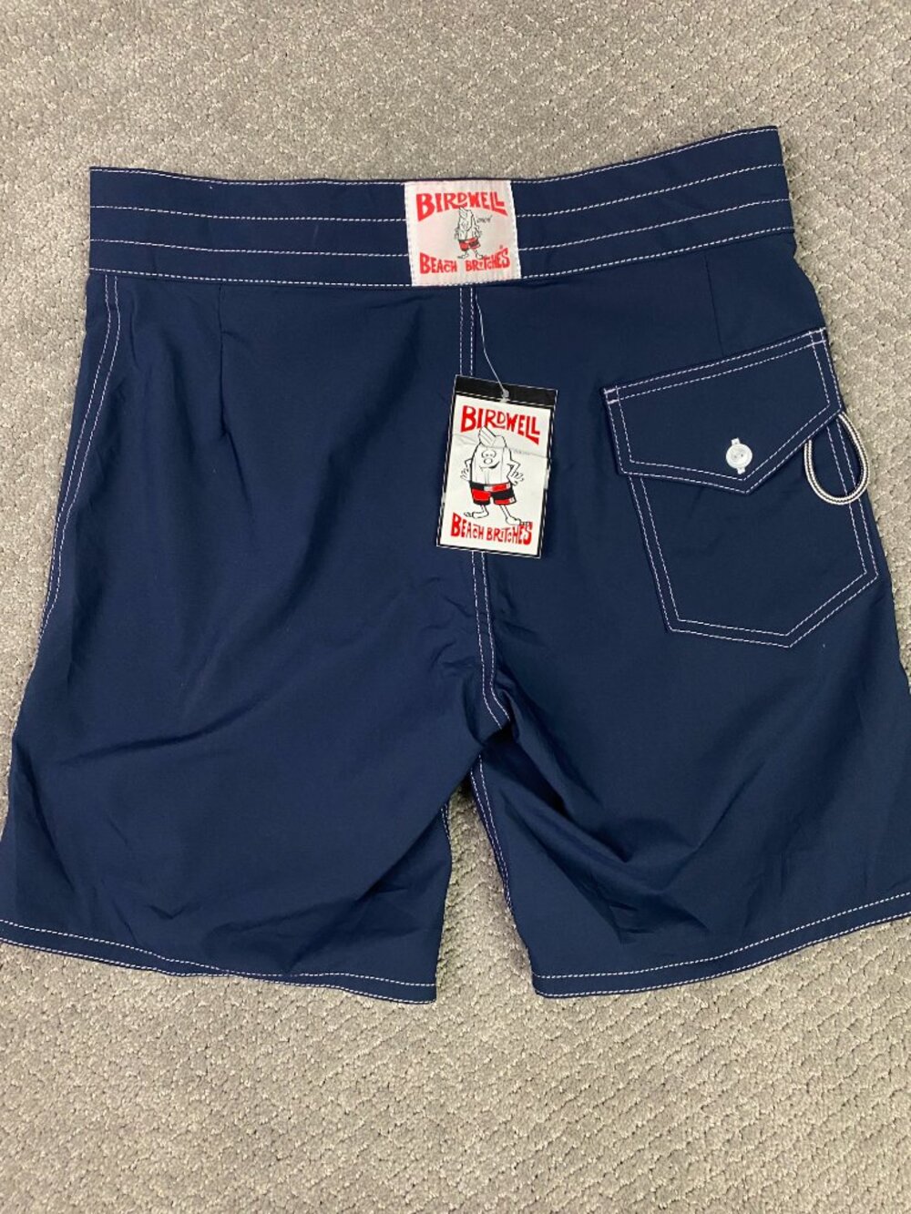Birdwell Beach Britches Board Shorts 32 Blue Swim Trunks California Republic NEW